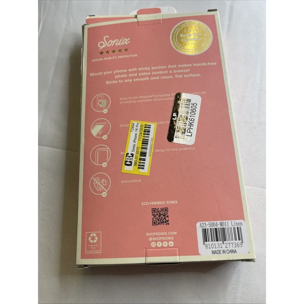 Sonix iPhone 16 Phone pro Compatible Phone Case - Mag Safe  With Suction Cups